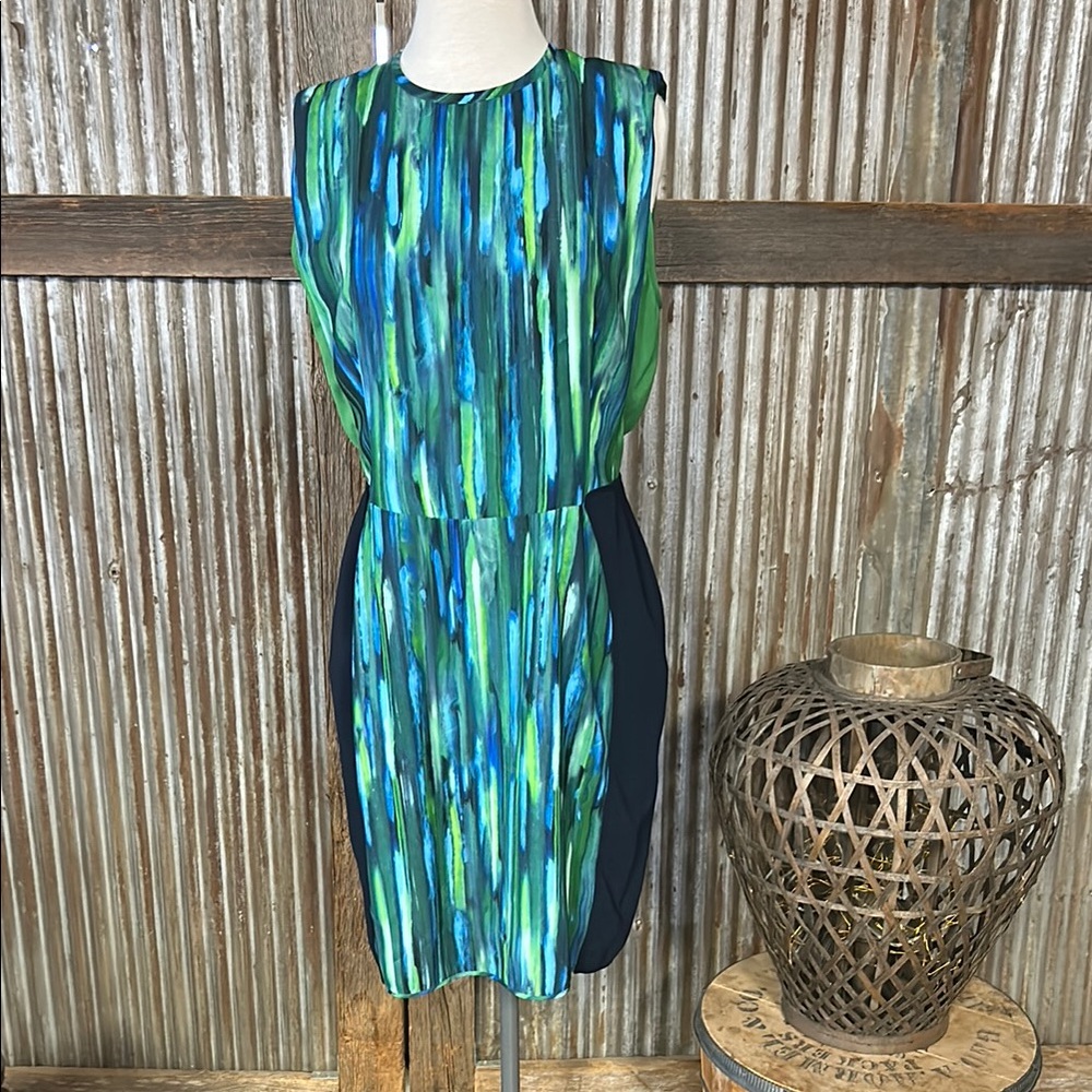 Elegant O’2nd Barney’s Green and Blue Sleeveless Dress